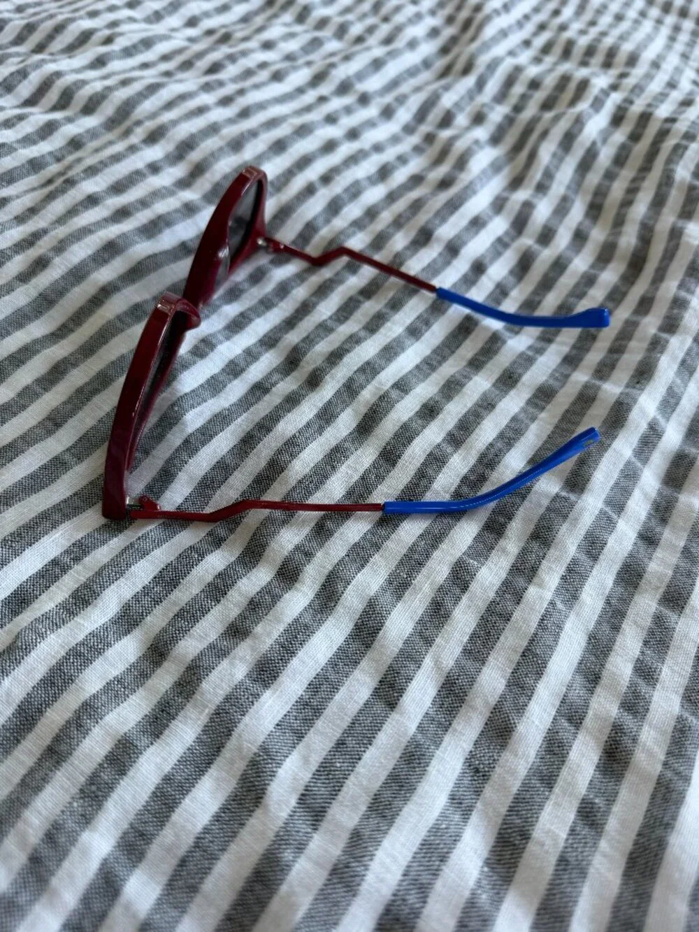 Burgundy & Blue Fendi Cat-Eye 
